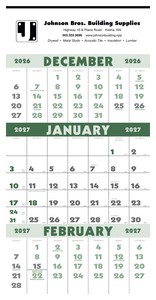 [6600] Triumph® Calendars 3-Month Planner (12 Sheet)