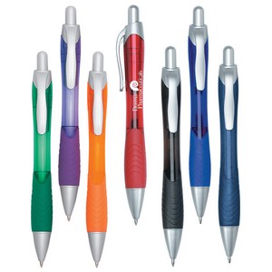 [880] Rio Ballpoint Pen With Contoured Rubber Grip