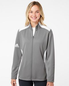 [A529] Adidas® Women's Textured Mixed Media Full-Zip Jacket