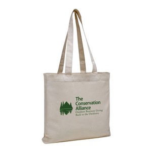 [A530] V Natural Organic Gusseted Tote