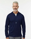 Adidas® Lightweight Performance Quarter-Zip Hooded Pullover