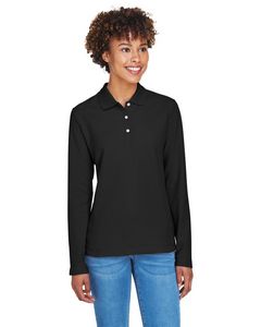 [D110W] Devon & Jones™ Women's Pima Piqué Long Sleeve Polo