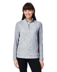 North End® Women's Eclipse Jacquard Quarter-Zip Pullover