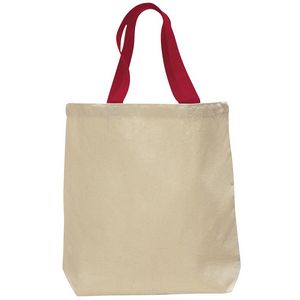 [Q4400] Q-Tees® 11L Canvas Tote with Contrast-Color Handles