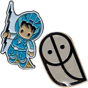 Diestruck Soft Enamel Lapel Pins - 1" W x 1" H