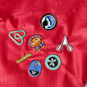 Diestruck Soft Enamel Lapel Pins - 1 1/4" W x 1 1/4" H