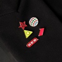 Diestruck Soft Enamel Lapel Pins - 1/2" W x 1/2" H