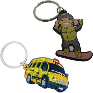 PVC Fob with Keyring - 2" W x 2" H