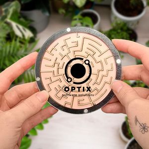 Labyrinth Layered Wood Coaster