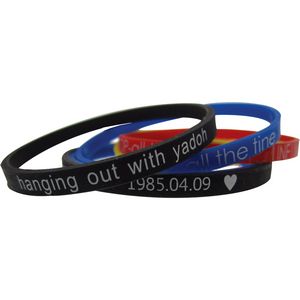 Printed Silicone Bracelets - 5mm