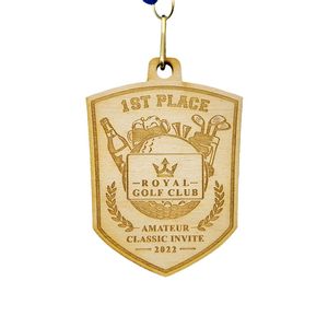 Wood Medals - 3 1/4" W x 3 1/4" H