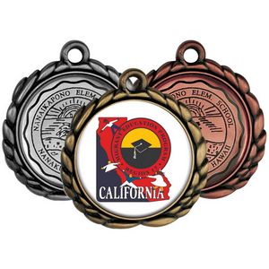 [DIGIMED032A] Digistock Medals - 3D Laurel Wreath Border with 2" DIA Insert