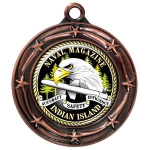 [DIGIMED033B] Digistock Medals - Shooting Star Border with 1 1/4" DIA Insert
