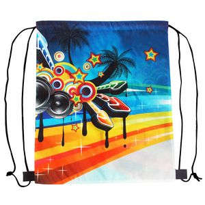 [DSTB013] 210D Drawstring Bag 2 Sides Full Color Printed: 14" x 17"