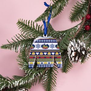 Offset Print Custom Ornament On Stainless Steel With Epoxy Dome - 1 sided 3"