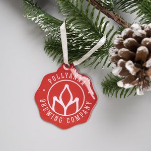 Offset Print Custom Ornament On Stainless Steel With Epoxy Dome - 2 sided 2"