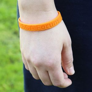 Debossed Silicone Bracelets - 12mm