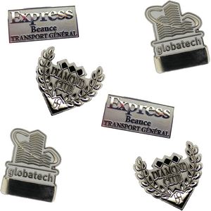 Diestruck Sandblasted Lapel Pins - Copper/Brass 3/4" W x 3/4" H