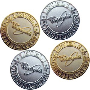 Diestruck Sandblasted Lapel Pins - Copper/Brass 1" W x 1" H