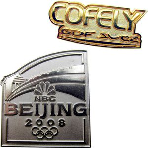 [SDBLC5] Diestruck Sandblasted Lapel Pins - Copper/Brass 1 1/2" W x 1 1/2" H