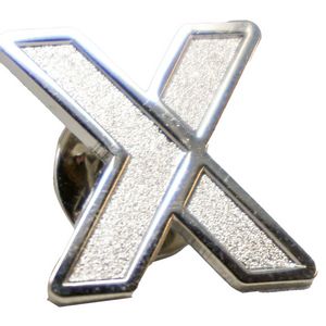 [SDBLI2] Diestruck Sandblasted Lapel Pins - Iron 3/4" W x 3/4" H
