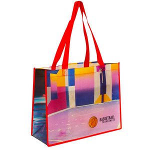 [TB116612] Laminated Non Woven Polypropylene Tote: 16" W x 12" H x 6" D