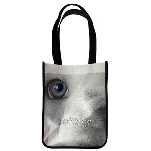 Laminated Non Woven Polypropylene Tote: 9" W x 11.5" H x 4" D