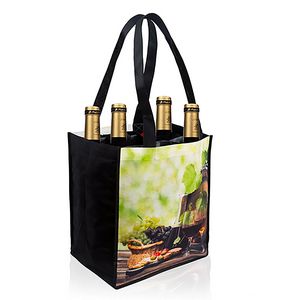 [TBPETWI6] 100 GSM PET 6 Bottle Wine Tote