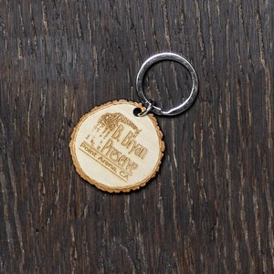[WDCLCKY2] Custom Wood Log Cut Keychains