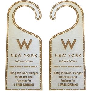 Custom Wood Door Hangers - 2 sided