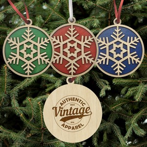 Layered Wood Ornament: Snowflake
