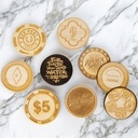 Wood Poker Chips - 1 Side Imprint