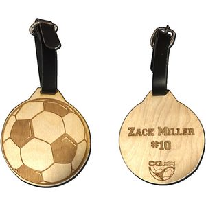 [WLT3.5] Wood Luggage Tags - 3 1/2" W x 3 1/2" H