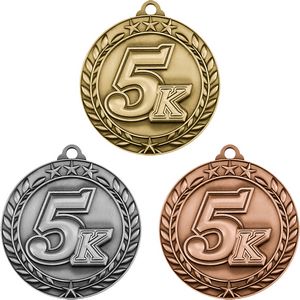 Stock Small Academic & Sports Laurel Medals - 5K
