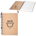 Cardboard Notebook with Paper Pen: with Matching Pen