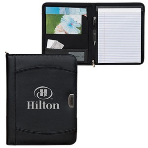 Zippered Notebook Portfolio: Black: Black
