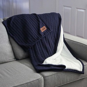 [B9070] Sweater Weather Sherpa Blanket W/ Pillowcase
