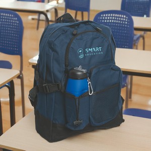 Backpack: 3 Zippered Compartments: 3 Zippered Compartments