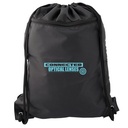 Drawstring Backpack: Front Zippered Pocket: Front Zippered Pocket