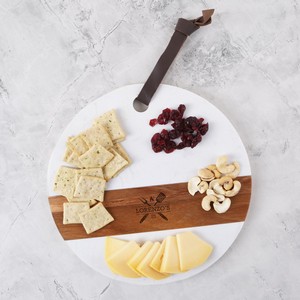 [BHW102] Calacatta Round Charcuterie Board