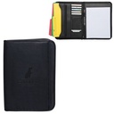 Zippered Notepad Portfolio: Simulated Leather: Simulated Leather