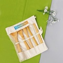 Green Bay Bamboo Utensils With Carry Pouch
