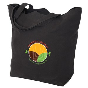 [E6001PREMIUM] 10 oz Cotton Canvas Tote Bag: Premium 20" W X 17.5" H