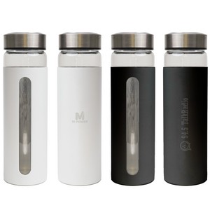[WB9710] Rideau 600 Ml. (20 Fl.Oz.) Glass Bottle With Aluminum Sleeve