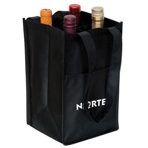 [NW4908] Non Woven Four Bottle Wine Bag
