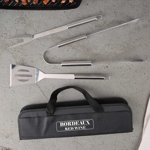 [BGP413] Grill Easy 3 Piece Stainless BBQ Utensil Set With RPET Case