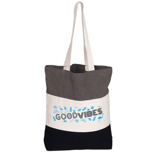 [E8217] Tri-Colour 12 oz Cotton Tote