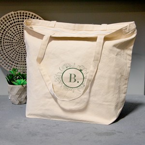 [E6011] Vineu 10 oz Cotton Tote With Zipper