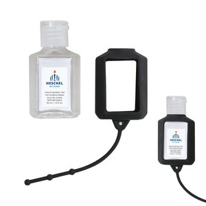 [PP0014] 30 Ml. (1 Fl. Oz.) Hand Sanitizer With Silicone Holder
