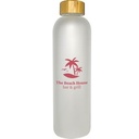 Canton 1000 ml. (33.8 fl. oz.) Glass Bottle With Bamboo Lid